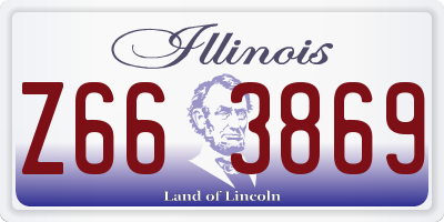 IL license plate Z663869