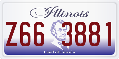 IL license plate Z663881