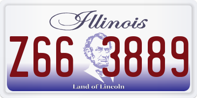 IL license plate Z663889