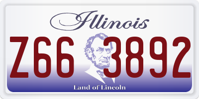 IL license plate Z663892