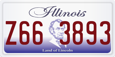 IL license plate Z663893