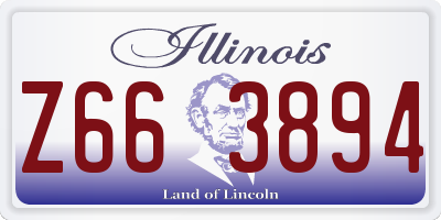 IL license plate Z663894