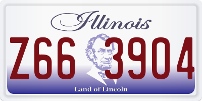 IL license plate Z663904
