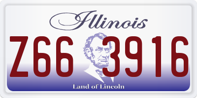 IL license plate Z663916
