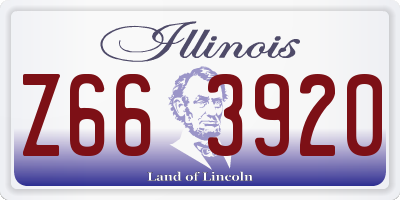 IL license plate Z663920