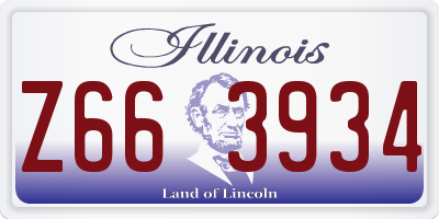 IL license plate Z663934