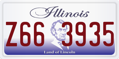 IL license plate Z663935