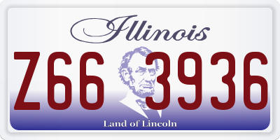 IL license plate Z663936