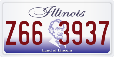 IL license plate Z663937