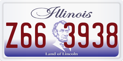 IL license plate Z663938