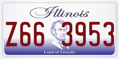 IL license plate Z663953