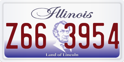 IL license plate Z663954