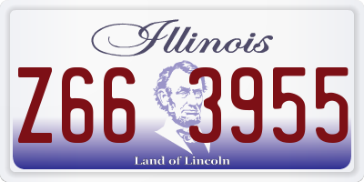 IL license plate Z663955