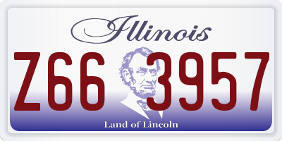 IL license plate Z663957