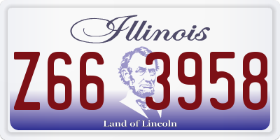 IL license plate Z663958