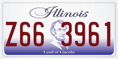 IL license plate Z663961