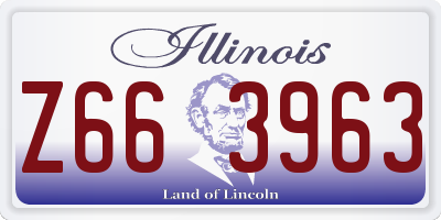 IL license plate Z663963