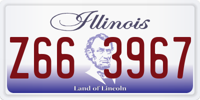 IL license plate Z663967