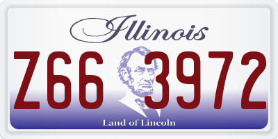 IL license plate Z663972