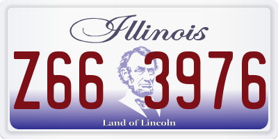 IL license plate Z663976