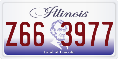 IL license plate Z663977