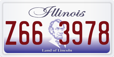 IL license plate Z663978
