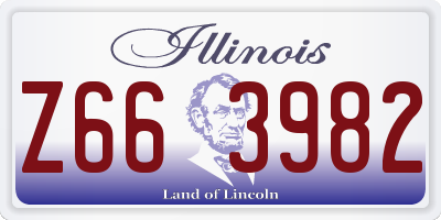 IL license plate Z663982