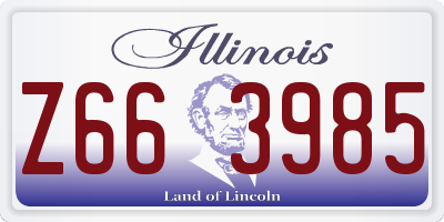 IL license plate Z663985