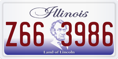 IL license plate Z663986