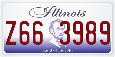 IL license plate Z663989
