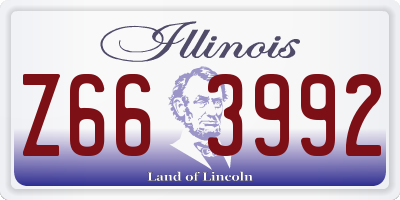 IL license plate Z663992