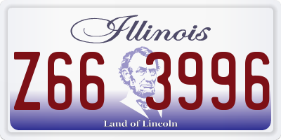 IL license plate Z663996