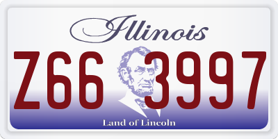 IL license plate Z663997