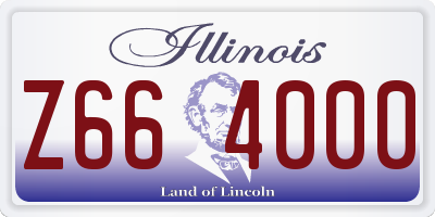 IL license plate Z664000