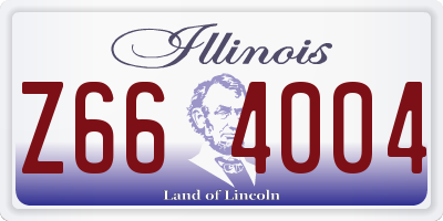 IL license plate Z664004