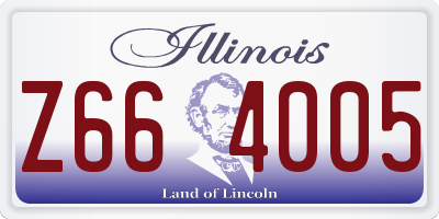 IL license plate Z664005