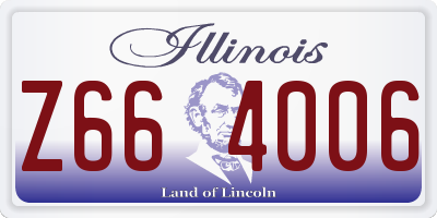 IL license plate Z664006
