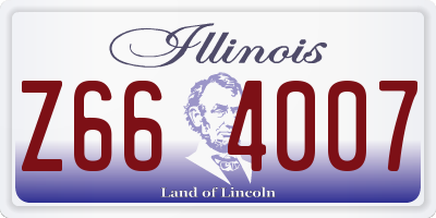 IL license plate Z664007