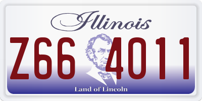 IL license plate Z664011