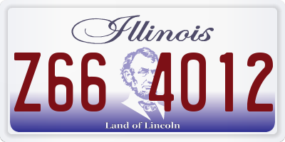 IL license plate Z664012