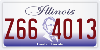 IL license plate Z664013