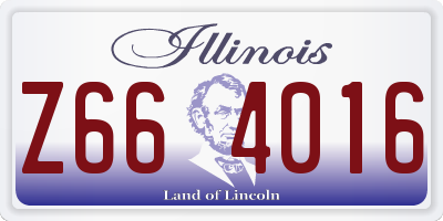 IL license plate Z664016