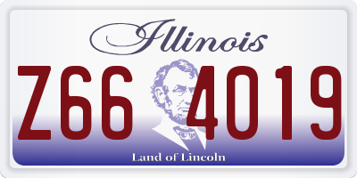 IL license plate Z664019