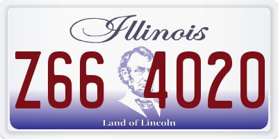 IL license plate Z664020