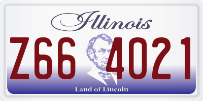 IL license plate Z664021