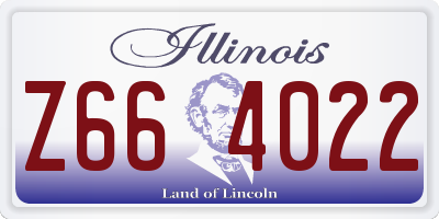 IL license plate Z664022