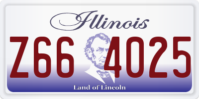 IL license plate Z664025