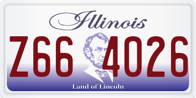 IL license plate Z664026