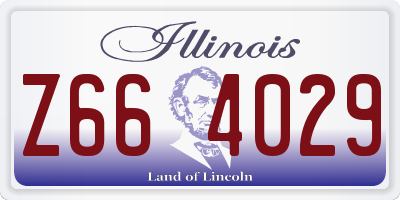 IL license plate Z664029