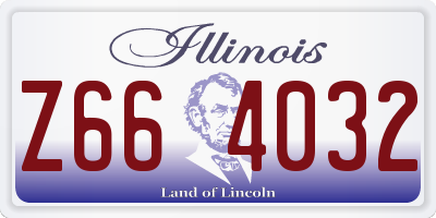 IL license plate Z664032